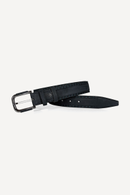 Ανδρική ζώνη από nubuck PL-069310-σκούρο μπλε