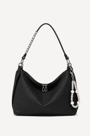 Τσάντα από φυσικό nubuck KB-27101-μαύρη